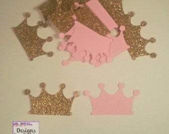 100 crown confetti, gold confetti, gold crown, princess confetti, royal confetti, princess tiara confetti