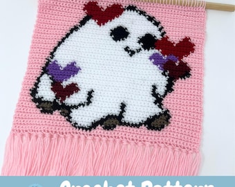 Crochet Ghost Wall Hanging Pattern: Valentine's Day Decor (PDF Pattern)