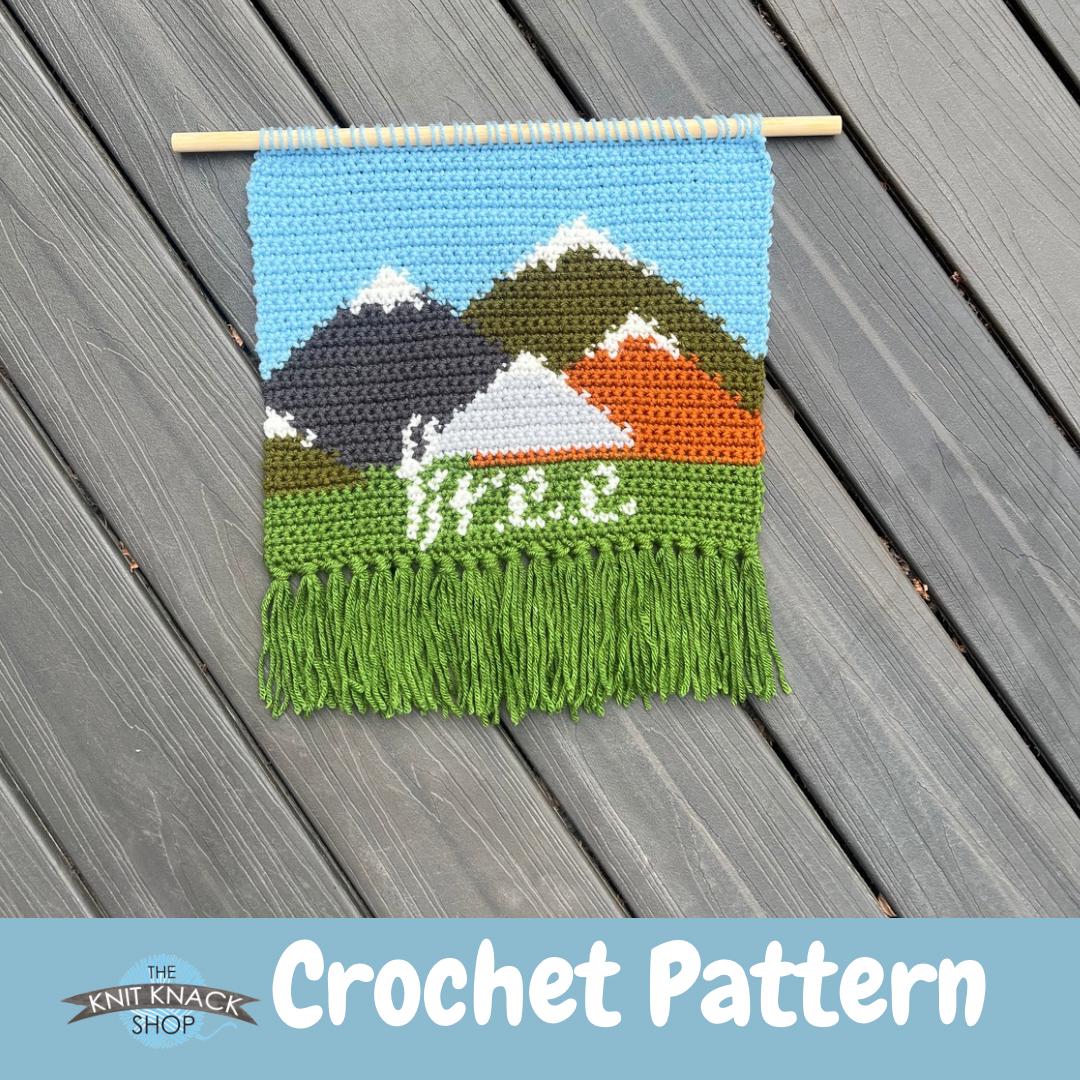 20 National Park Crochet Patterns to Bring America’s Landscapes Home 15 Mountain wall art tapestry crochet pattern