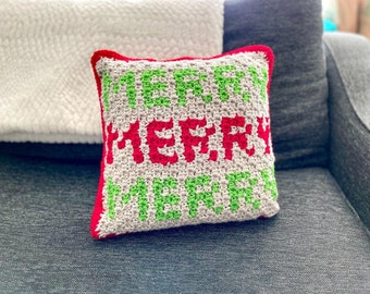 Christmas Decor Digital Pattern, Merry Christmas, Penguin, Home Decor, DIY, Crochet pattern, Crochet tutorial, Christmas Time, Pillows