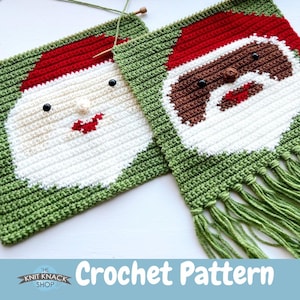Crochet Christmas Decor, Santa Clause Wall Hanging, Santa, Crochet DIY, Instant Download, Crochet Pattern, xmas, tutorial