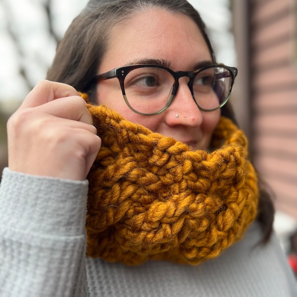 gros modèle de capot de câble, téléchargement instantané, accessoire météo hivernal, écharpe de câble au crochet, motif au crochet, diy portable, fil super volumineux