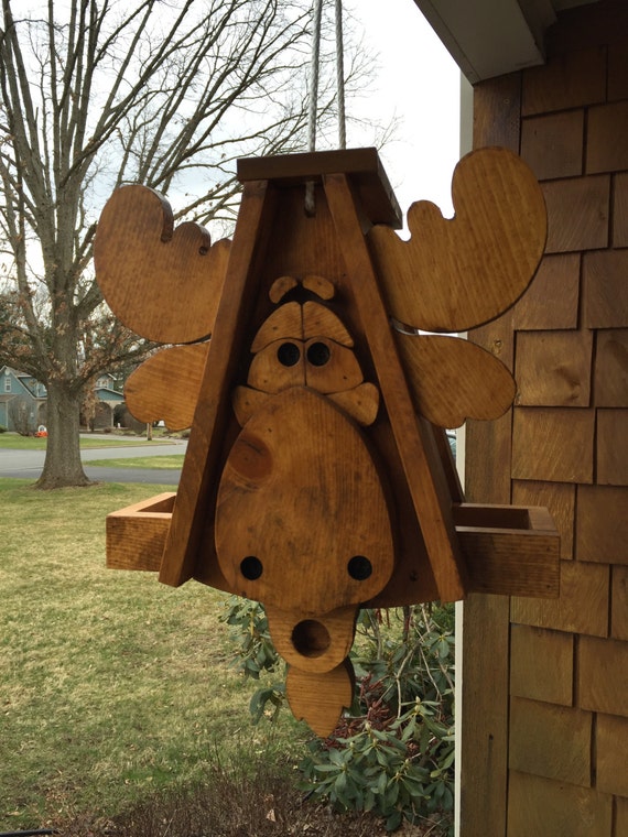 Moose Birdfeeder Etsy