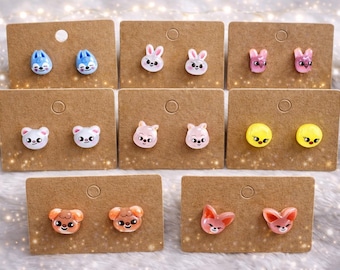 Pendientes Stray Kids SKZOO / Merchandising de K-Pop hecho a mano / Gira DominATE / Londres / Tottenham / Karma / Do It