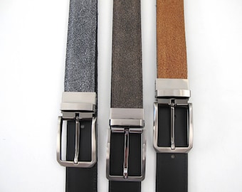 Mens Leather Belt, Leather Belt, Business leather belt comes in 3 colors, Brown leather belt, Tan leather belt Douple face belt