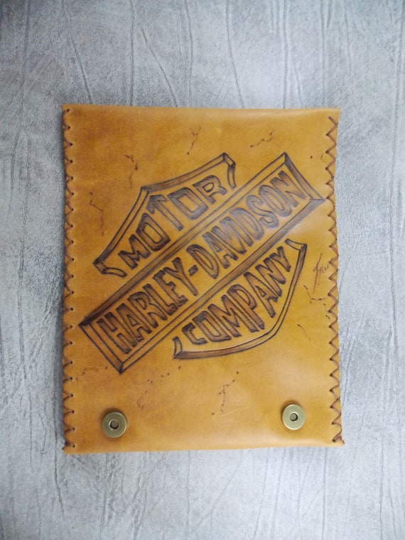 Leather Tobacco Pouch for Harley Davidson Lovers