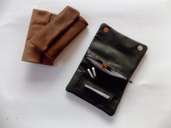 soft leather tobacco pouch Handmade Exclusive Leather Tobacco Pouch in 3 Colors
