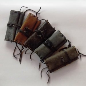 Handmade exclusive leather tobacco pouch in 5 colors