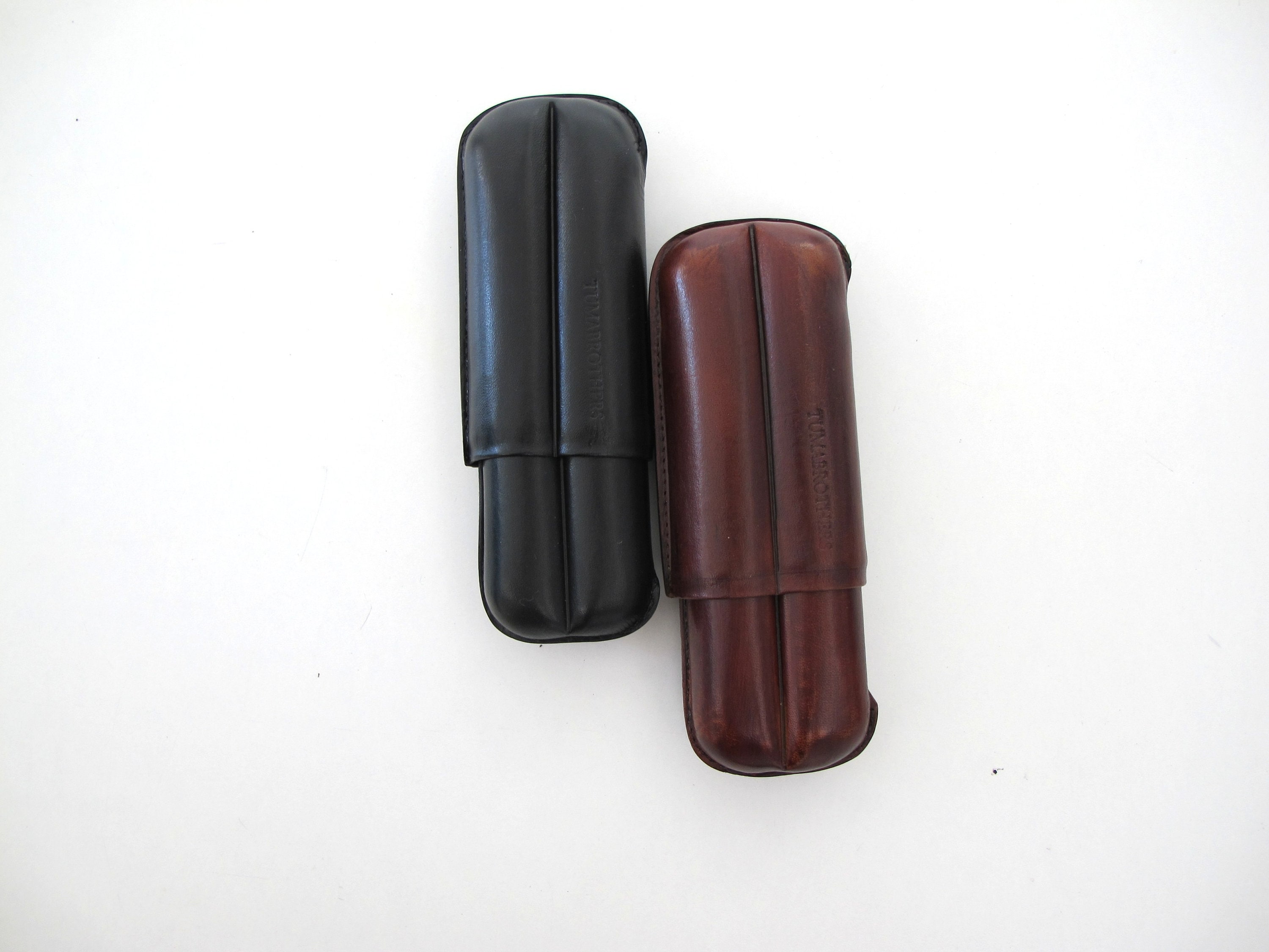 Leather Cigar Pouch Handmade Molded Cigar Case Etsy