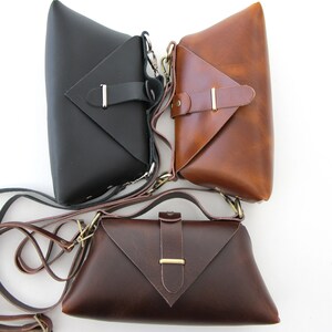 Brown Leather Bag, Leather Shoulder Bag, Small Cross-Body Bag