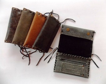 Handmade exclusive leather tobacco pouch in 5 colors