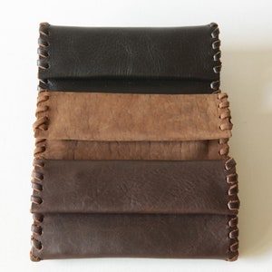 Handmade leather tobacco pouch avaliable in three colors. image 4