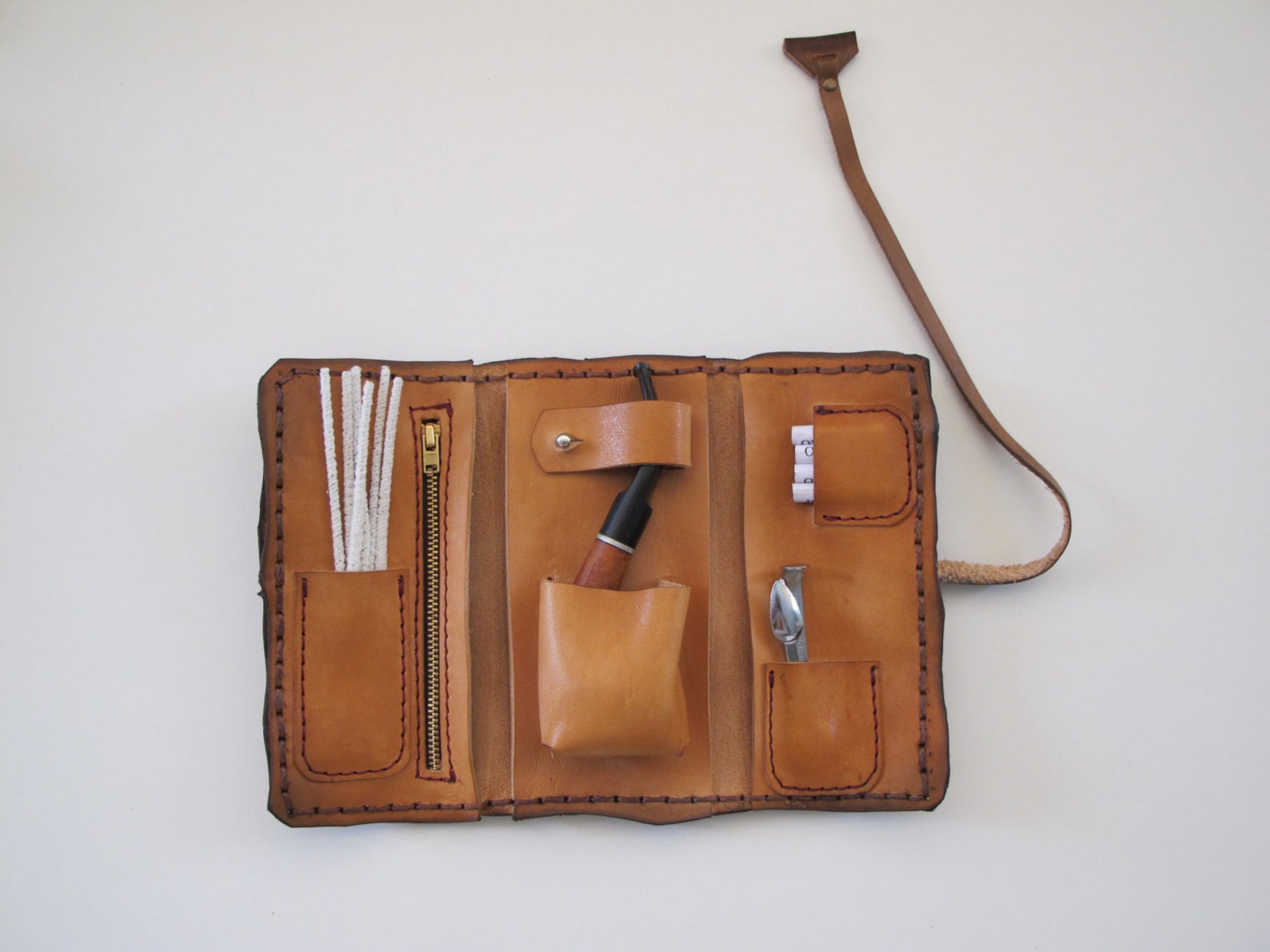 Handmade Leather Pipe Pouch Etsy