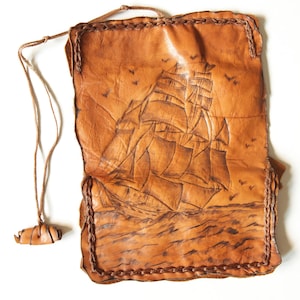 Handgemachte exklusive Tabaktasche aus Leder.