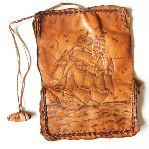 Handmade exclusive  leather tobacco pouch.