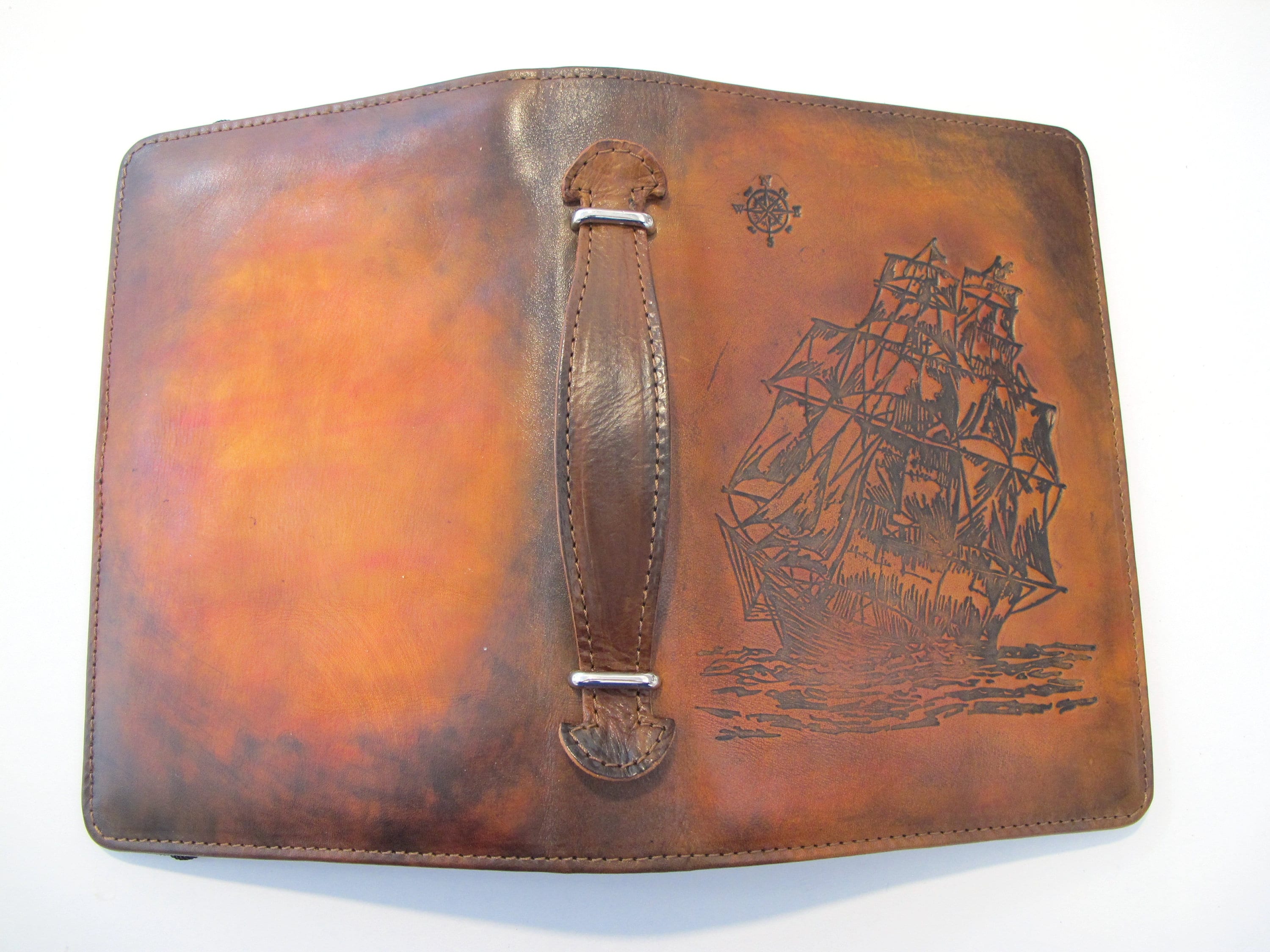 Book Case Leather Book Cover With Zipper and Top Handle Etsy UK