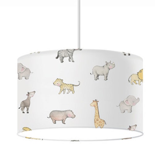 30cm Safari Lampshade Elephant Children's Lamp Shade Etsy UK