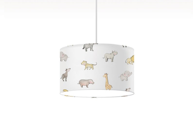 30cm Safari Lampshade Elephant Children S Lamp Shade Nursery Accessory Baby Kids Light Handmade