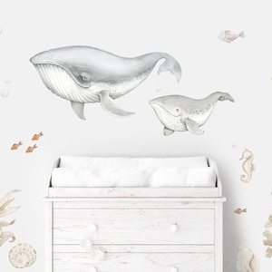 Children&#39;s wall Decals, kids wall stickers, ocean animals, for baby nautical nursery, or child&#39;s sea room, high quality, fabric wall decals