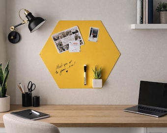 HIVE flat hexagon magnetic dry erase board entry organization magnetic bulletin board creative home office organization decor housewarming