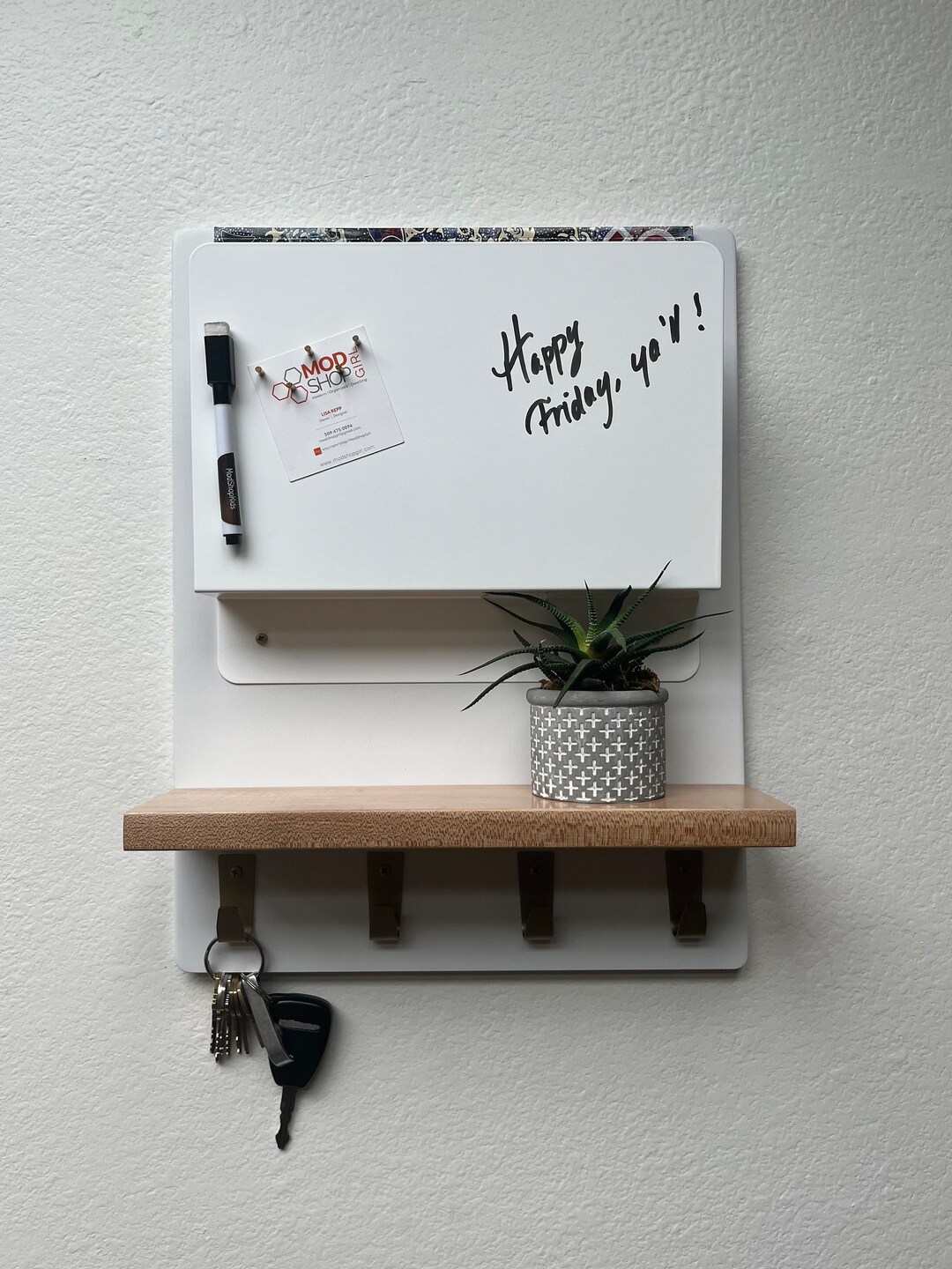 SALE Entryway Organizer Home Organization White Mail Holder Magazine