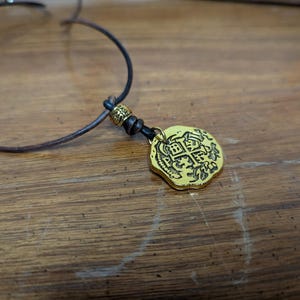 Collar con colgante de réplica de doblón español con moneda pirata, tesoro caribeño de Atocha, oro, cobre, latón y plata, piezas de botín de ocho Shiny Gold