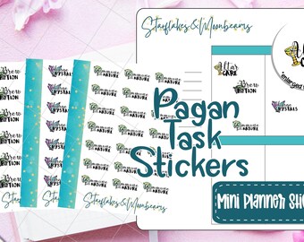 Pagan Tasks Stickers - Set of 2, 4, 8, or 12 Sheets