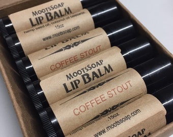 Lip Balm, Coffee Stout Lip Balm, Beer Gift, Natural Lip Balm