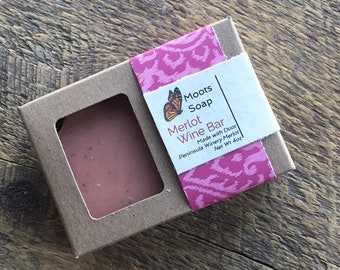 Merlot Wine Soap - Scented Soap, Palm Free Soap, Wine Soap, Vegan Soap