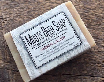 Beer Soap, Amber Lager, handmade