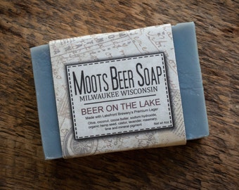 Beer On The Lake Soap - Lavender Lime Soap, Beer Soap, Vegan Soap, Palm Free Soap