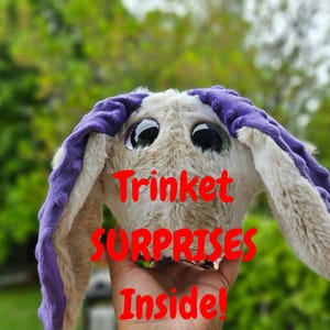 Big Eyes Plush with Surprise Trinkets Inside, Plush Monster, Cute Plushie, Surprise Mystery Toy, Stuffed Animal, Blind Bag Toy. Handmade.