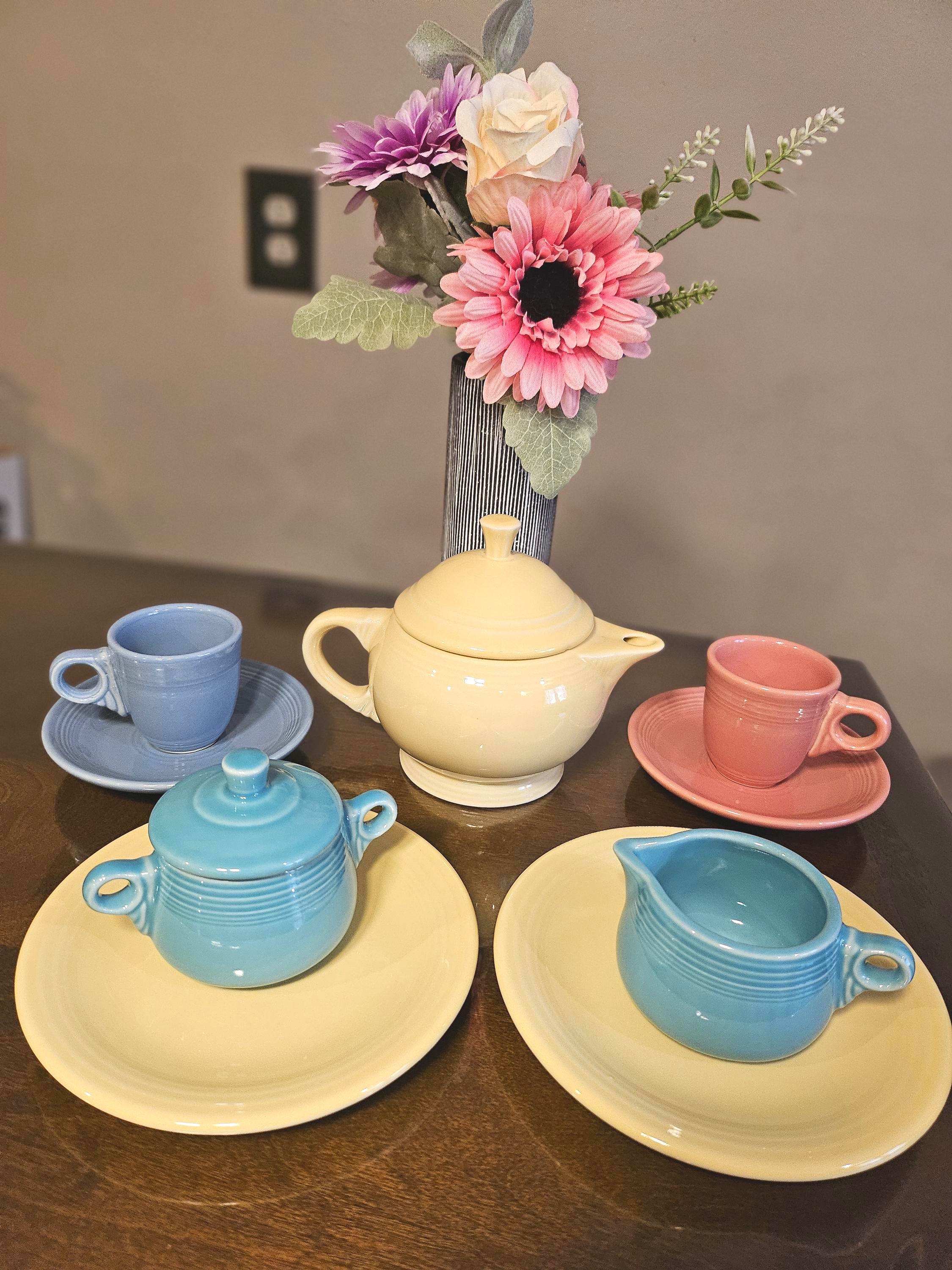 My First Fiesta Children's Fiesta Tea Set Vintage 2001 By Homer Laughlin