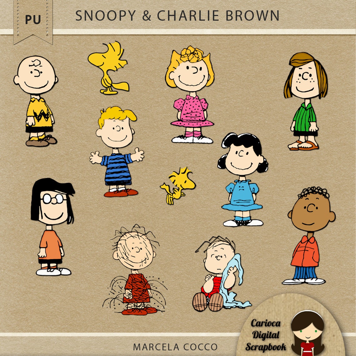 Snoopy & Charlie Brown Scrapbook Kit Etsy