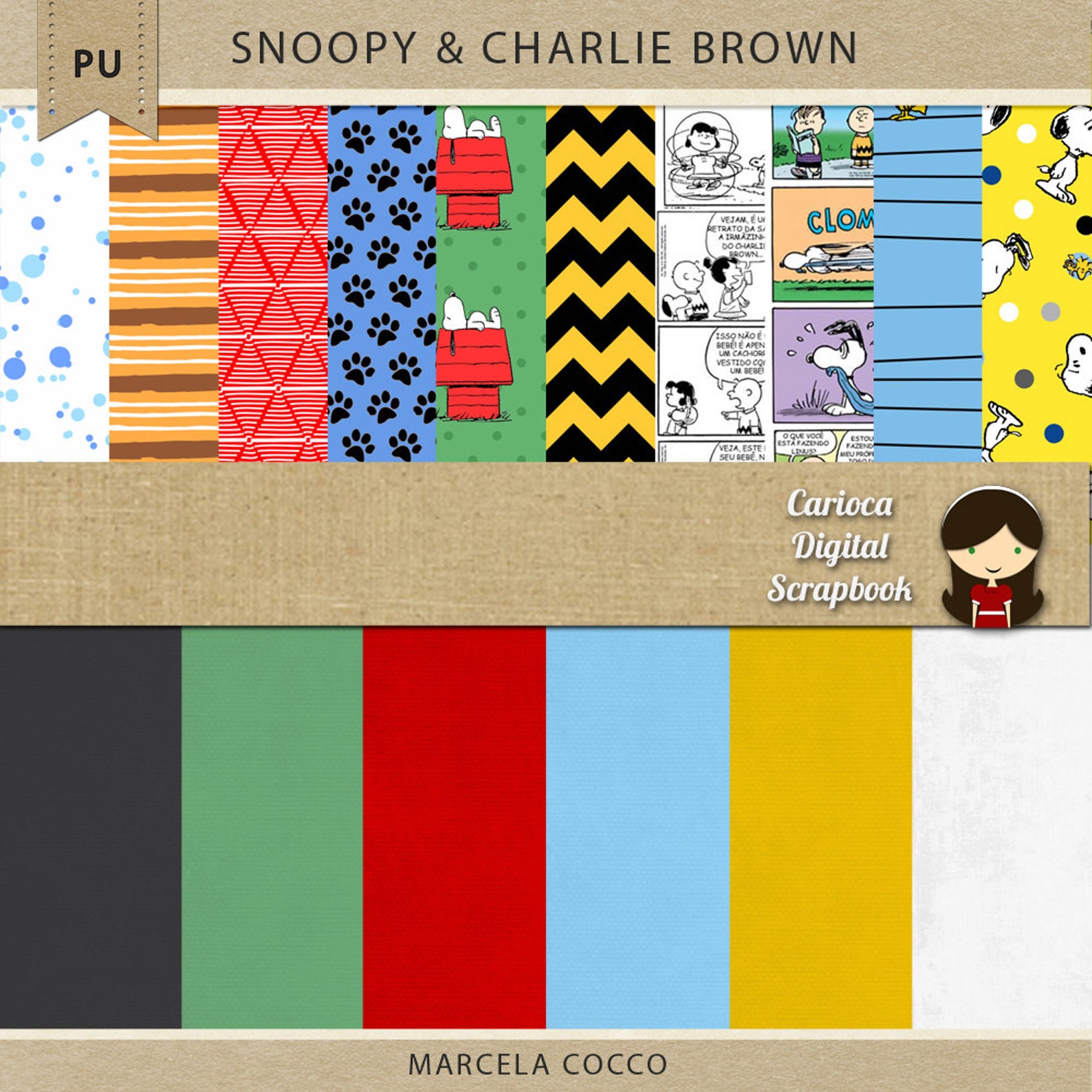 Snoopy & Charlie Brown Scrapbook Kit Etsy