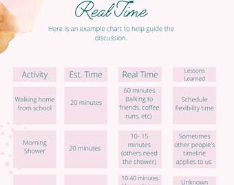 6 ページの実行機能ワークシート ADHD 時間管理教師リソース バンドル