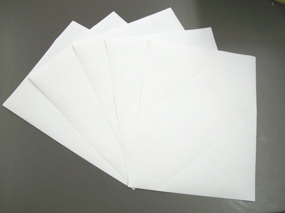 Avery White Matte Uncoated Adhesive Sticker Paper Full Sheet 5 Pcs 8 1/2 X 11 Etsy