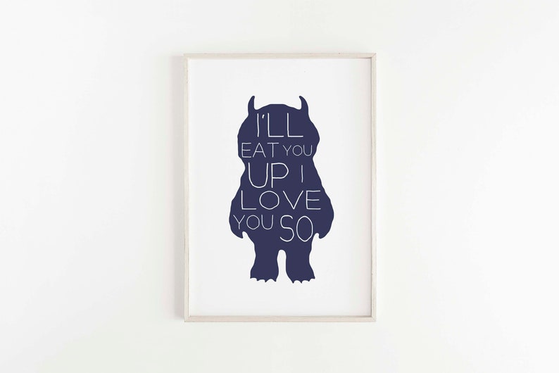 Where the Wild Things Are Nursery Printable, I'll Eat You Up I Love You So image 1