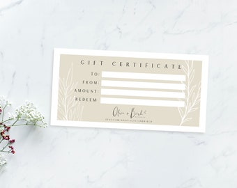 Gift Certificate for Custom Silhouettes