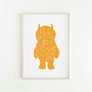 Where the Wild Things Are Nursery Printable, I'll Eat You Up I Love You So image 3