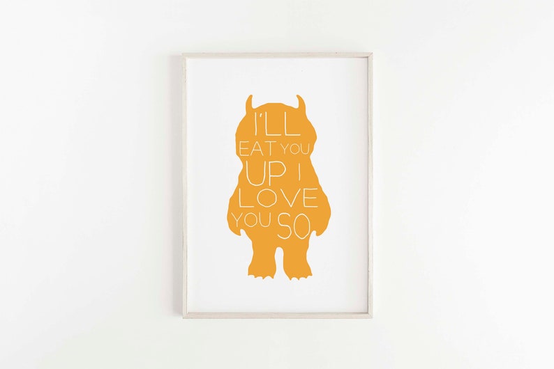 Where the Wild Things Are Nursery Printable, I'll Eat You Up I Love You So image 3