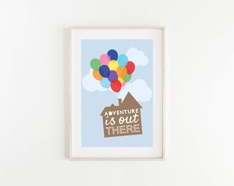 Up Adventure, Nursery Digital Print