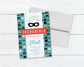 The Incredibles, Digital Printable Birthday Party Invitation