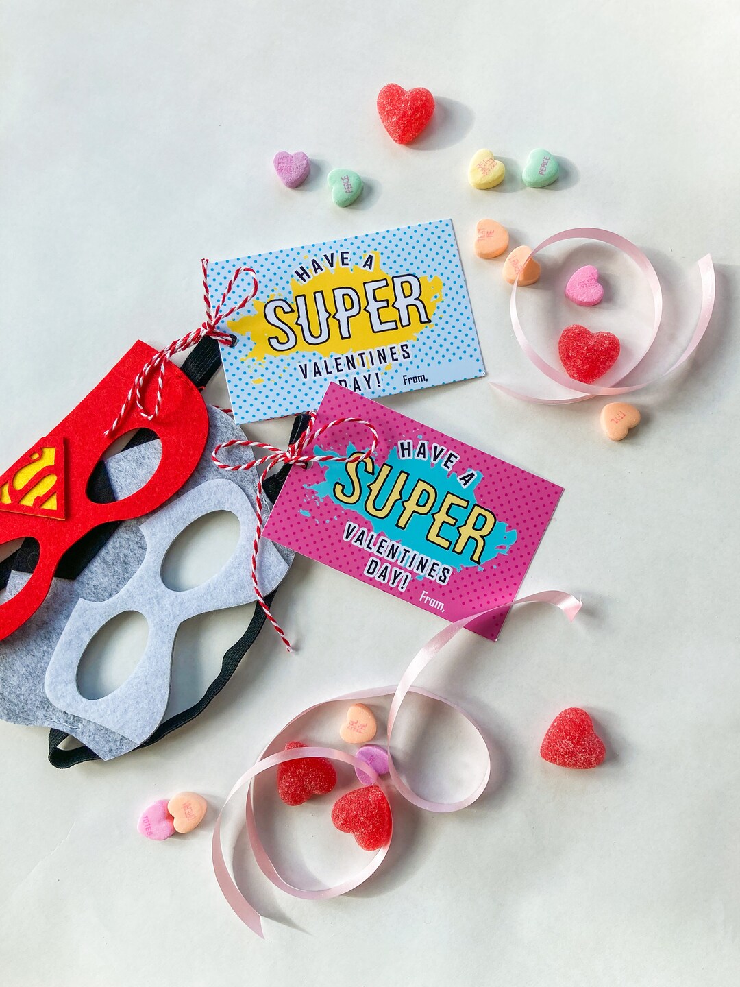 Have A Super Valentines Day Printable Valentine Super Hero Mask Printable Valentine Etsy