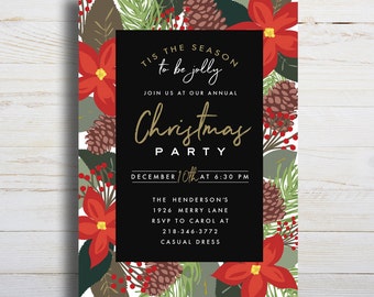 Tis the Season Christmas Party, Printable Invitation