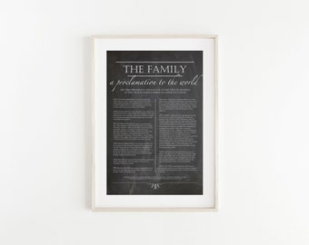 LDS Family Proclamation to the World Digital Printable File, Family ...