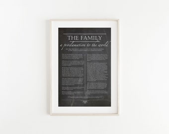 The Family, A Proclamation to the World, Chalkboard Digital Printable