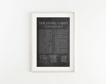 The Living Christ, Chalkboard Digital Printable