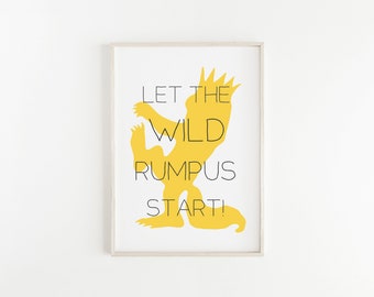 Where the Wild Things Are Nursery Printable, Wild Rumpus