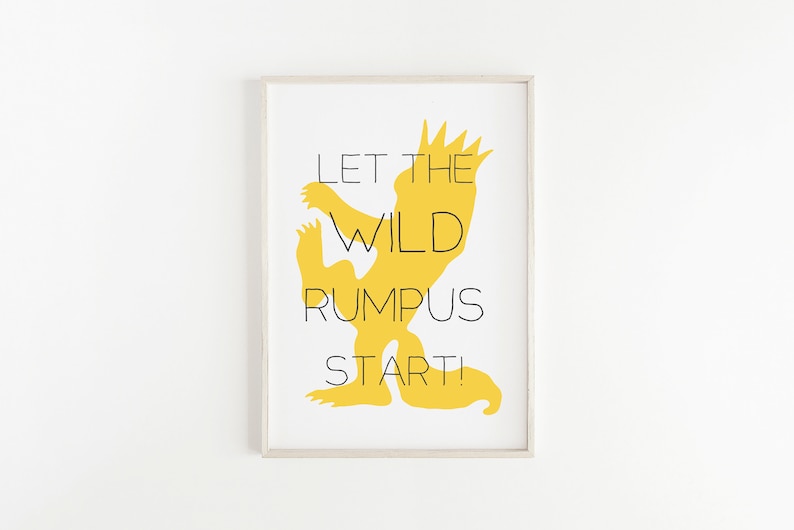 Where by the Wild Aspects Are Nursery Printable, Wild Rumpus photo regarding Let the Wild Rumpus Start Printable referred to as Wherever the Wild Variables Are Nursery Printable, Wild Rumpus